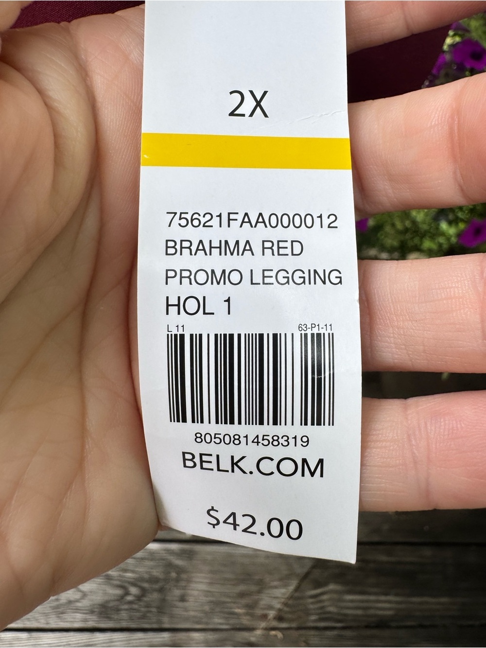 ZELOS 2X Burgundy 7/8 High Rise Performance Leggings NWT - Picture 7 of 8